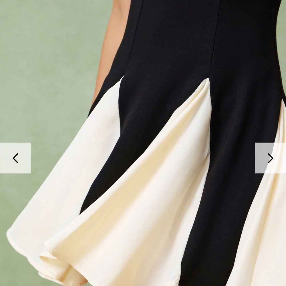RIHOAS Black and Cream Contrast Mini Dress - Picture 4 of 6